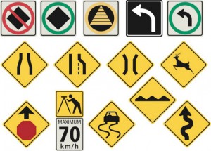 Do you know the meaning of all of these common traffic signs? Columnist Steve Wallace suggests many drivers think they do, but could use a refresher course. Photograph by: Times Colonist